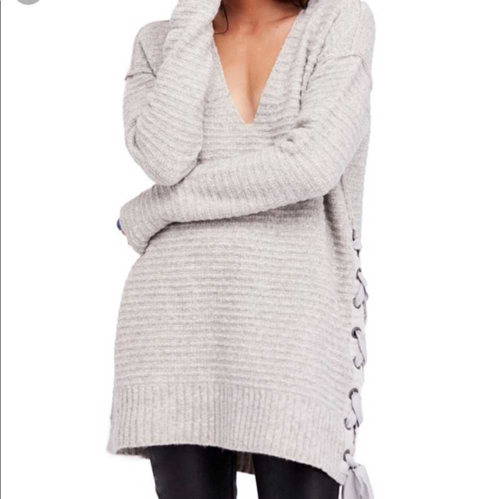 Free People HEART IT LACES Sweater